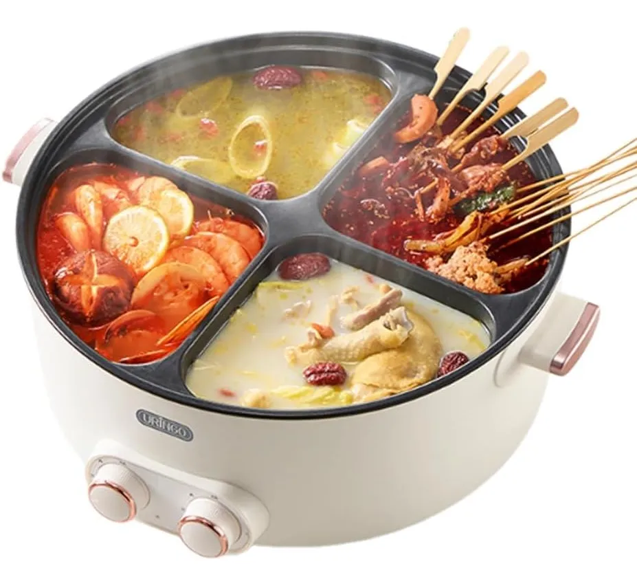 Panela Elétrica Hot Pot 4 Compartimentos URINGO